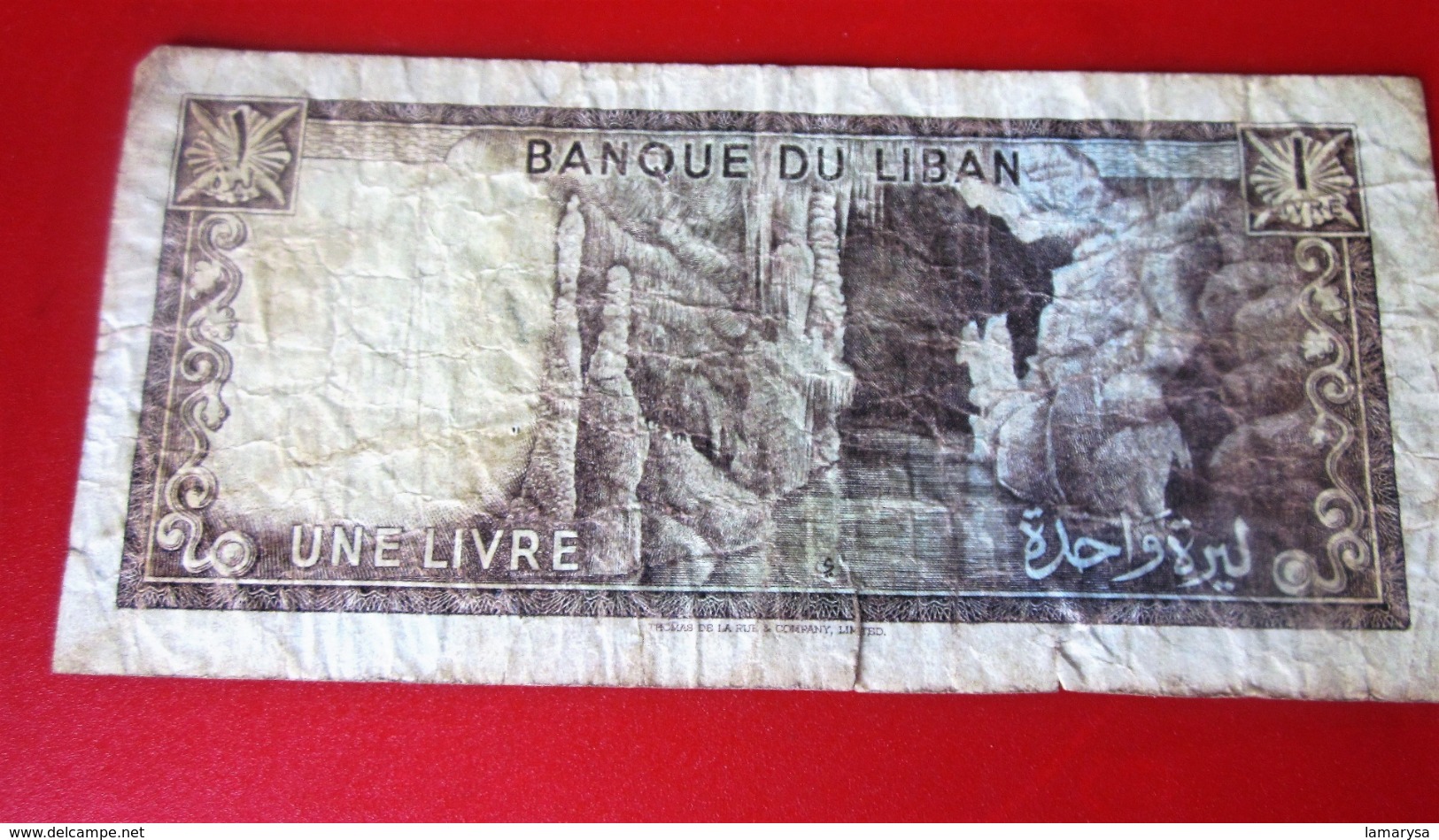 1964 Liban  BILLET DE BANQUE BANK DU LIBAN 1 LIVRE  BANK TICKET Monnaies & Billets  Billet  Liban - Liban