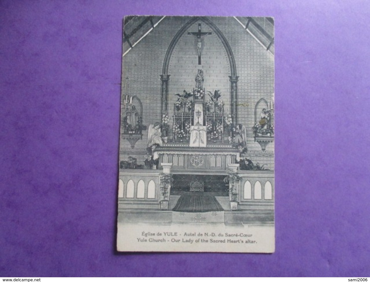 CPA PAPOUASIE NOUVELLE GUINEE EGLISE DE YULE AUTEL DE N.D DU SACRE COEUR - Papouasie-Nouvelle-Guinée