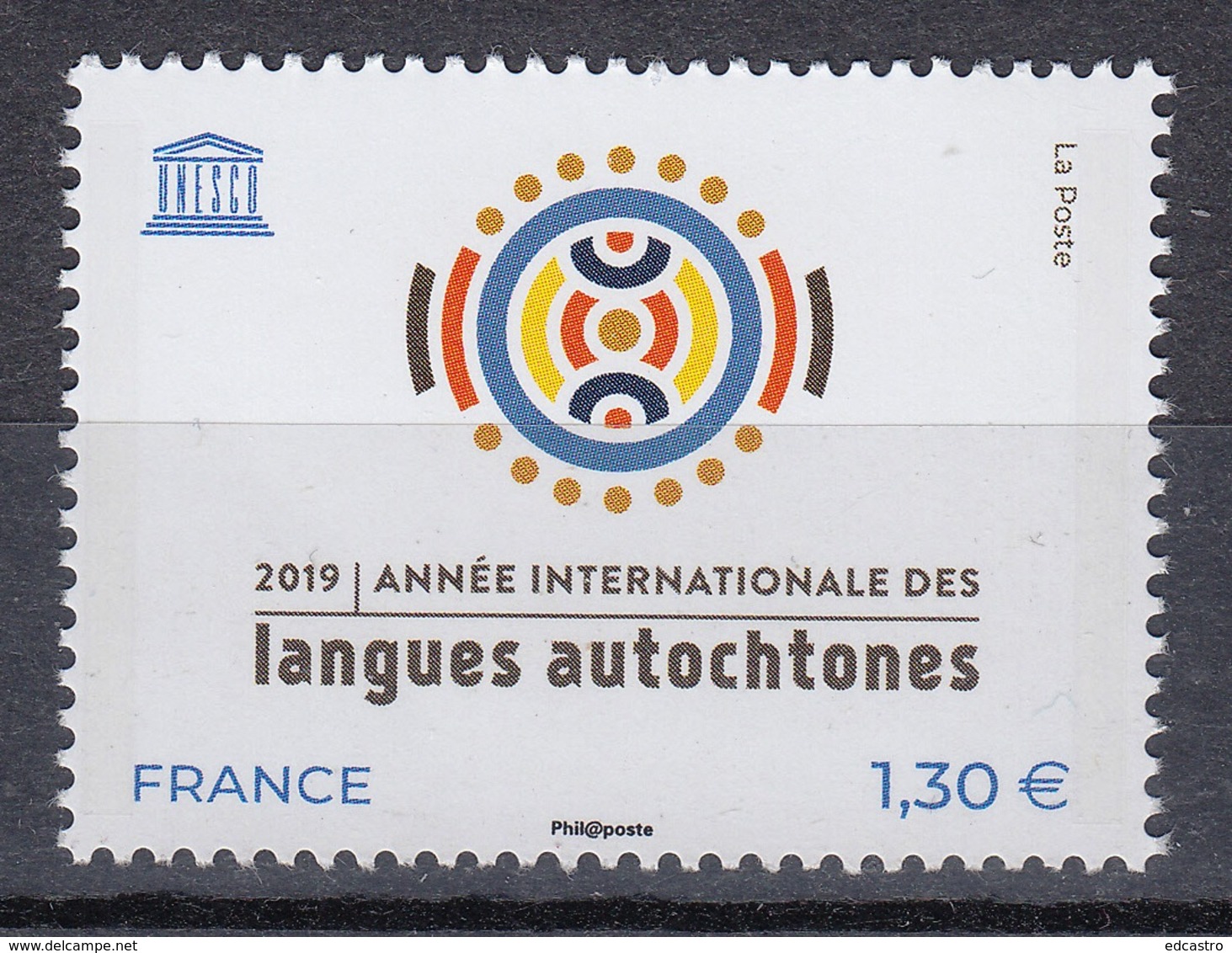 1.- FRANCE 2019 UNESCO - INTERNATIONAL YEAR OF AUTOCONE LANGUAGES - UNESCO