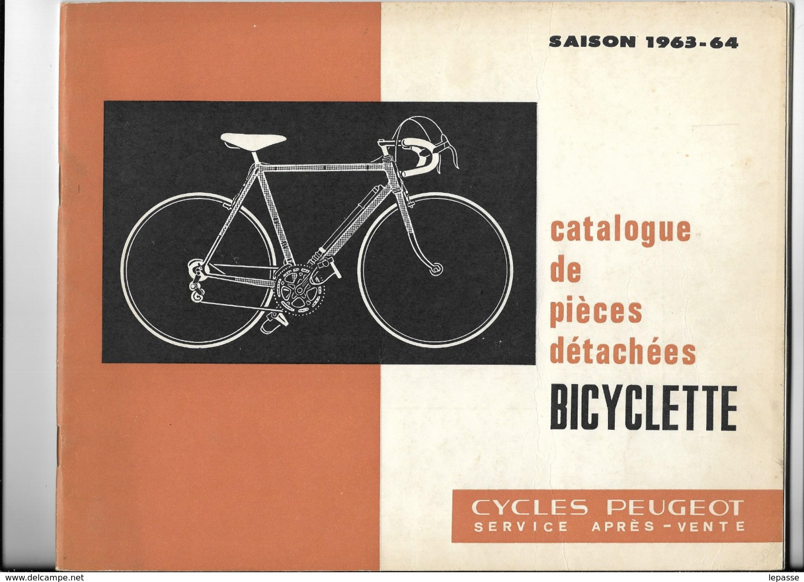 CATALOGUES BICYCLETTE CYCLES PEUGEOT PIECES DETACHEES AUDINCOURT 25 1963/1964 - Cyclisme