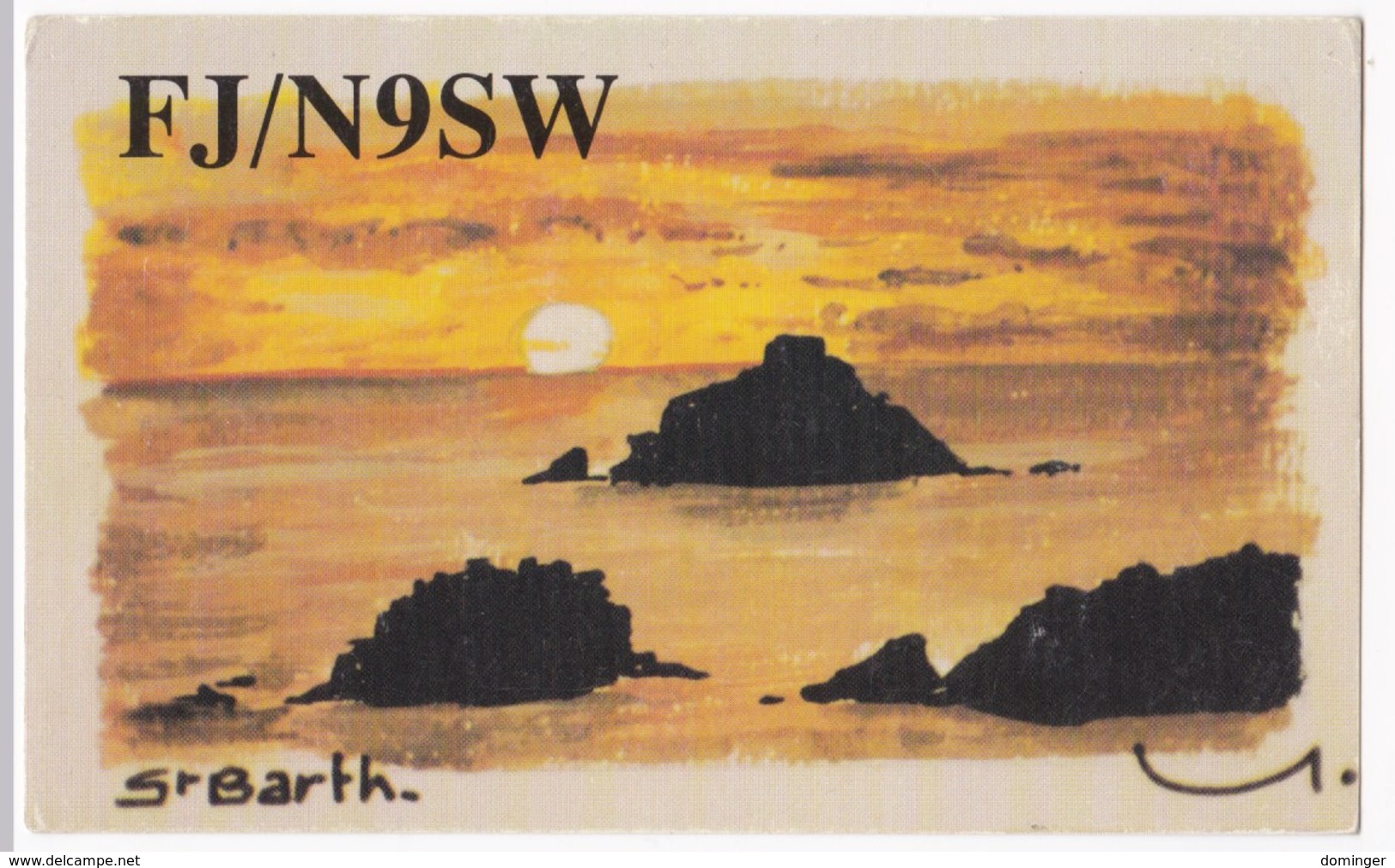 Radio Amateur QSL Card St. Barthelemy Island Fench West Indies - Radio Amateur