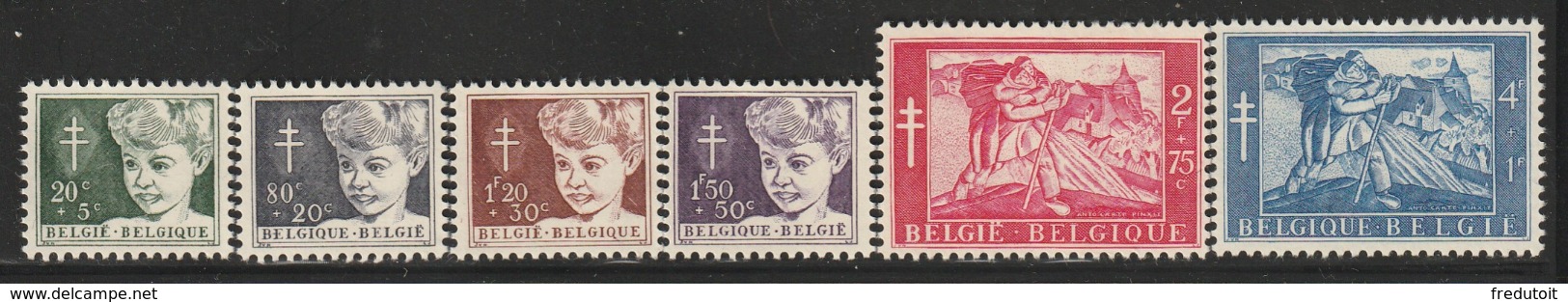 BELGIQUE - N°955/60 ** (1954) Au Profit D'oeuvres Antituberculeuses - Ungebraucht