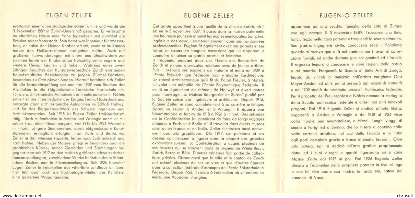 Pro Juventute Serie Nr.195-199  Eugen Zeller - Zell