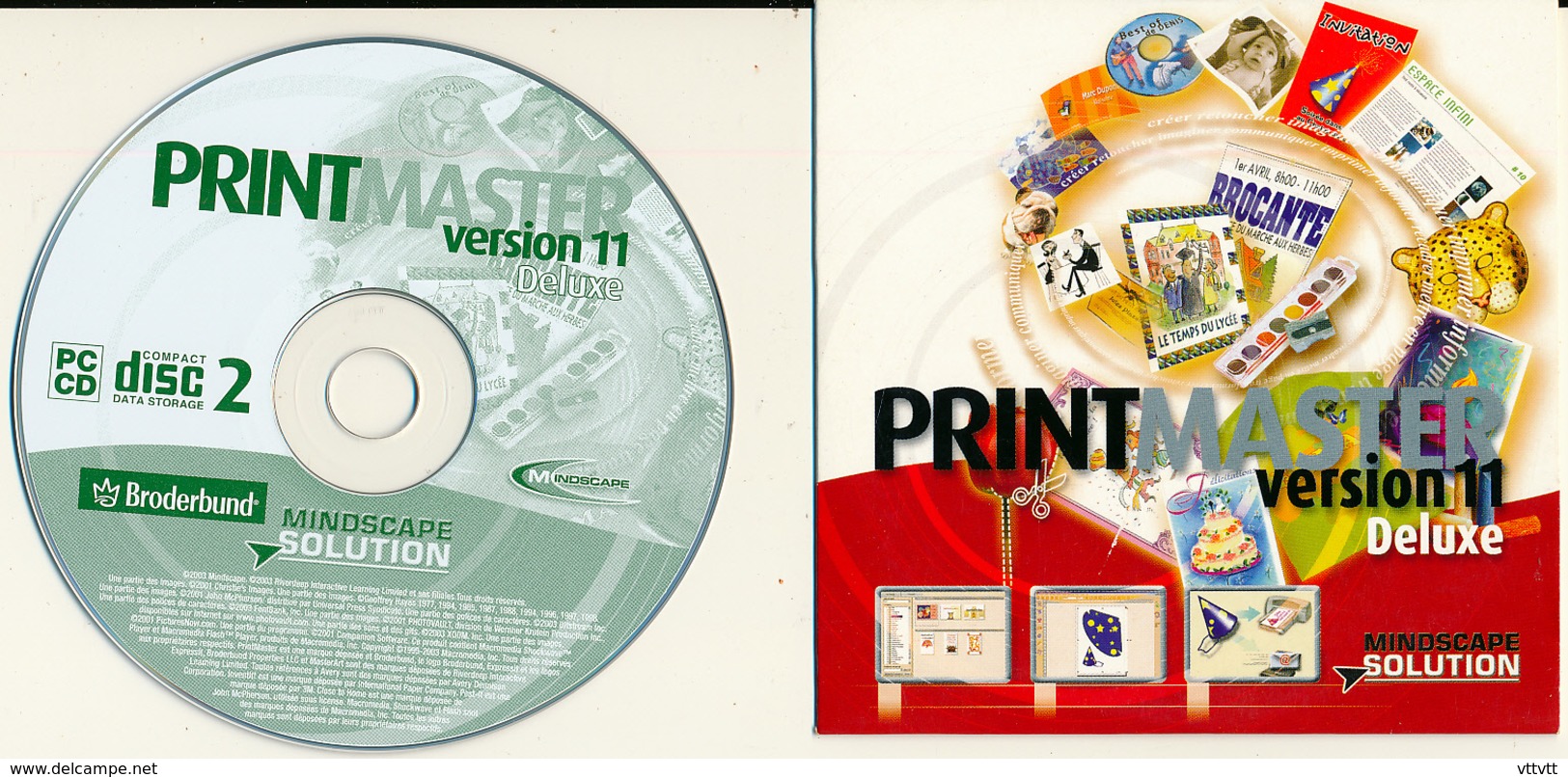 CD : PRINTMASTER, Version 11 Deluxe, Mindscape Solution - CD