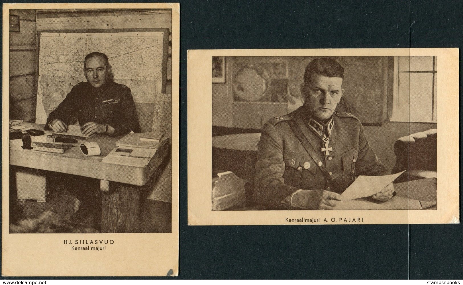 WW2 Finland Army Officer Postcards X 10. Heinrichs Nenonen Oesch Tuompo Siilasvuo Pajari Tapola Blick Malmberg Airo - Finlandia