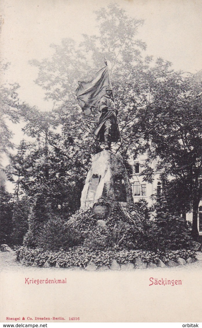 Säckingen * Kriegerdenkmal, Soldat, Stengel * Deutschland * AK1098 - Bad Saeckingen