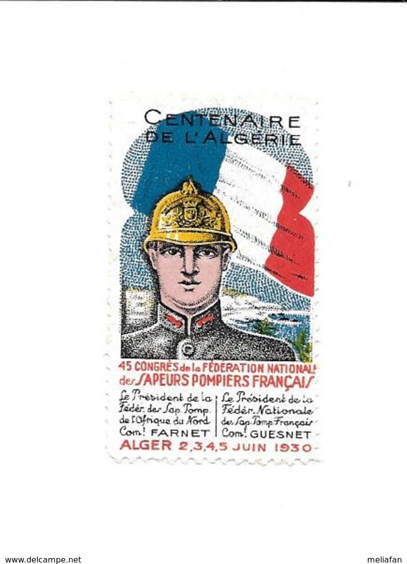 KB615 - CENTENAIRE DE L'ALGERIE - CONGRES DES SAPEURS POMPIERS ALGER 1930 - Other & Unclassified
