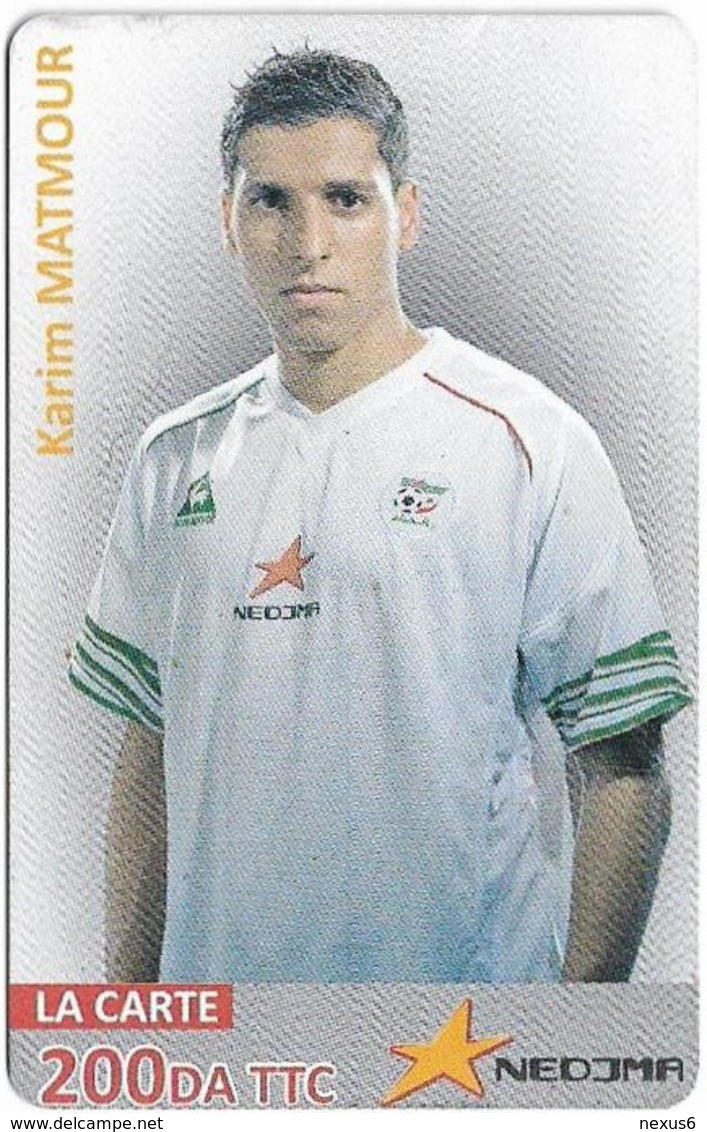 Algeria - Nedjma - Football - Karim Matmour, Exp.31.12.2014, GSM Refill 200DA, Used - Algeria