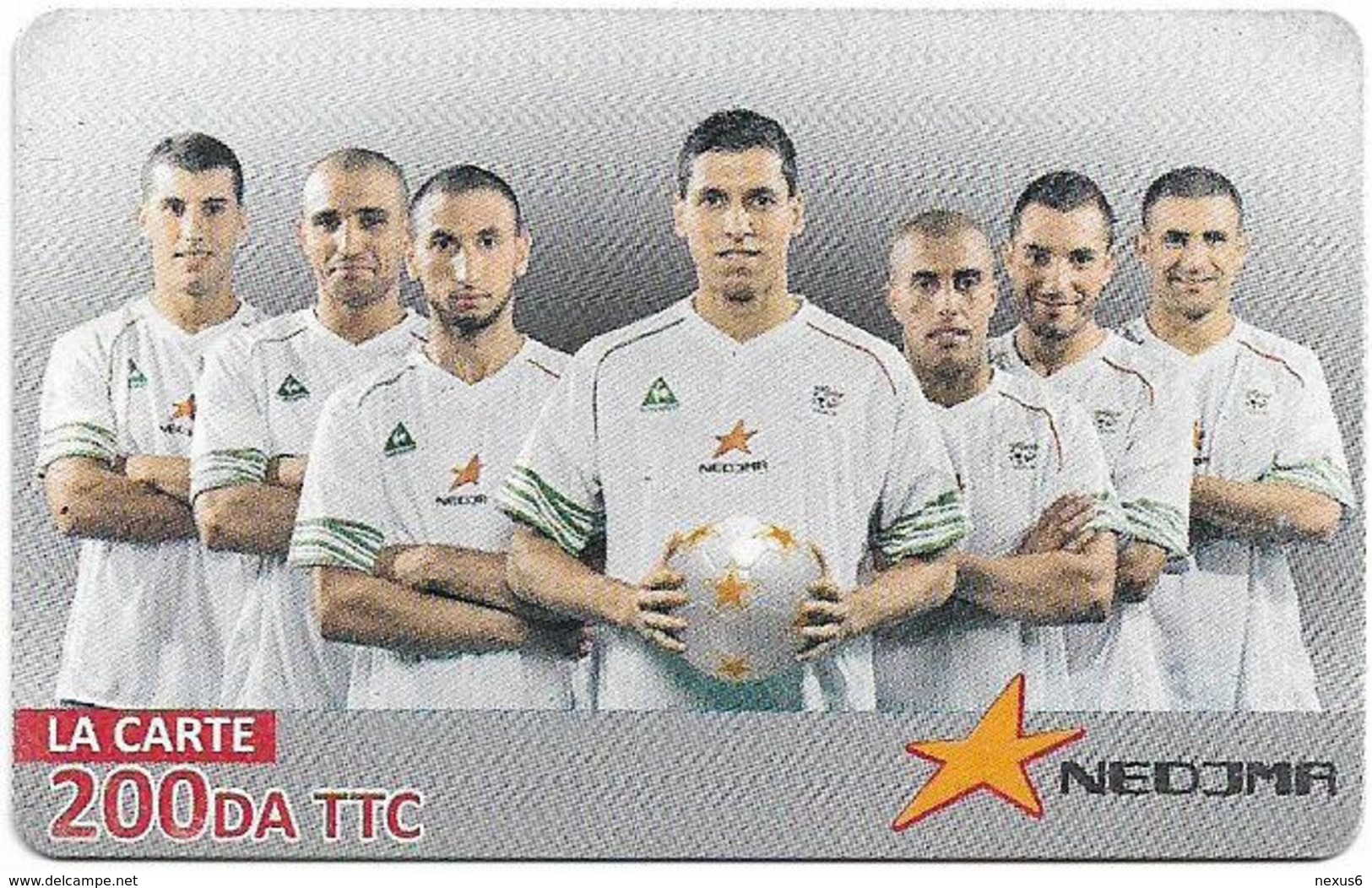 Algeria - Nedjma - Football - Karim Matmour & Teammates, Exp.31.10.2014, GSM Refill 200DA, Used - Algérie