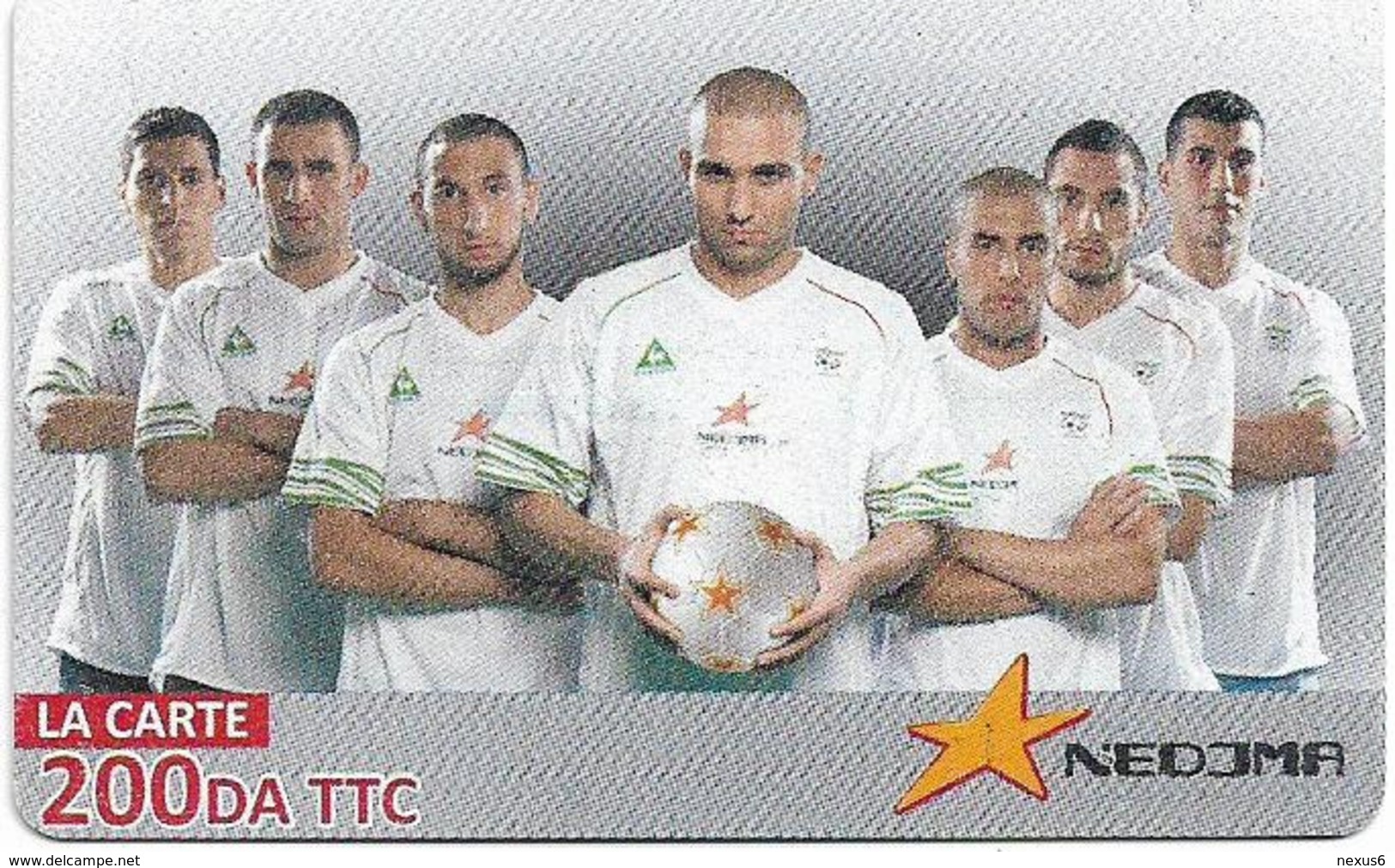 Algeria - Nedjma - Football - Rafik Djebbour & Teammates, Exp.31.12.2014, GSM Refill 200DA, Used - Algérie