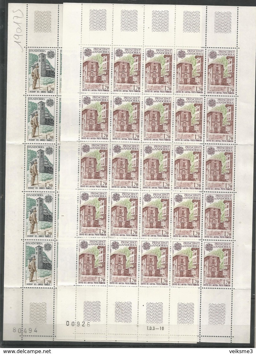 25x ANDORRA - MNH - Europa-CEPT - Architecture - 1979 - Folded Sheets - 1979