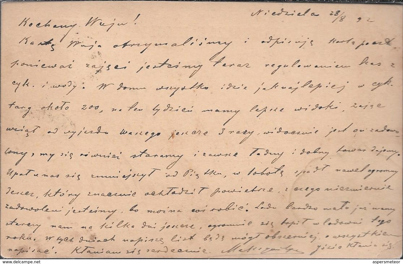 RUSSIA RUSIA RUSSLAND A HOTEL ENGEL A WIESBADEN GERMANY ENTIER CIRCULEE AN 1892 VOIR SCANS - Covers & Documents