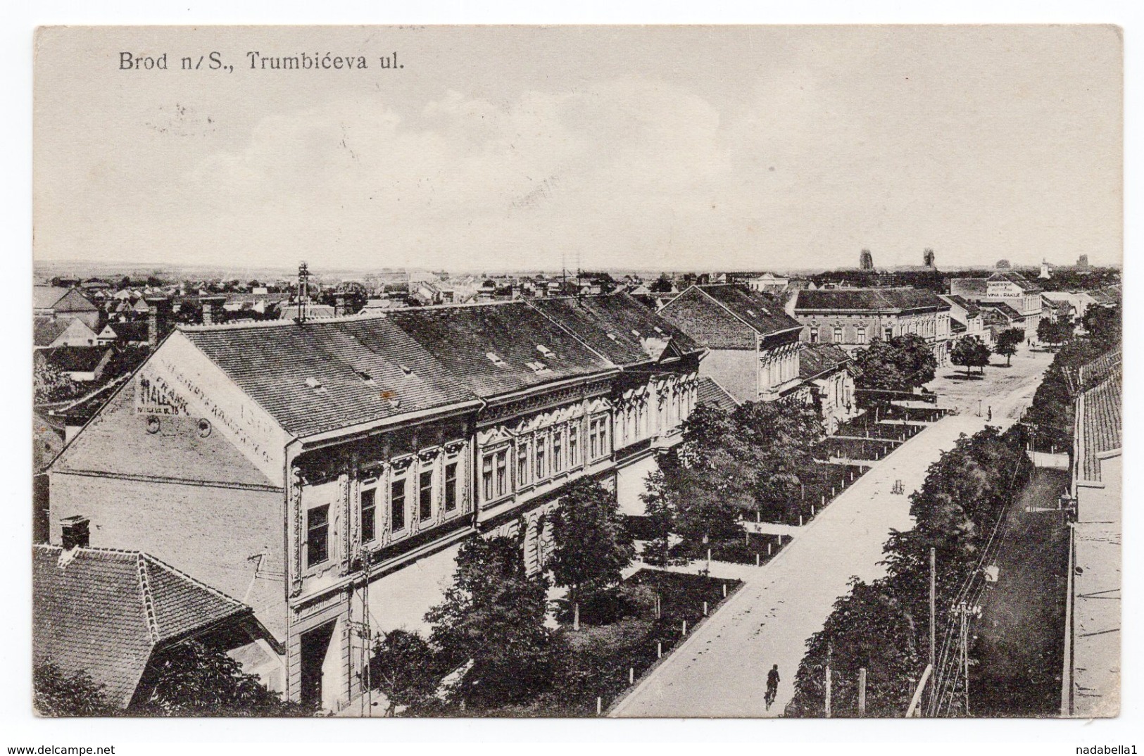 1931 YUGOSLAVIA, SLOVENIA, TPO 9 LJUBLJANA-BEOGRAD, BROD N/S, TRUMBICEVA STREET, ILLUSTRATED POSTCARD, USED - Joegoslavië