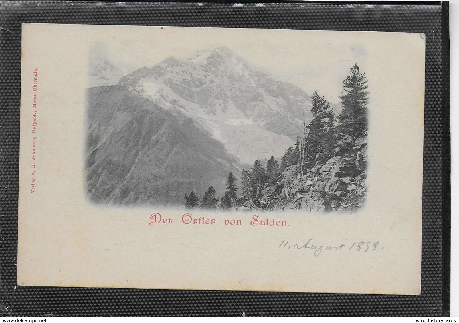 AK 0350  Der Ortler Von Sulden Um 1898 - Bolzano
