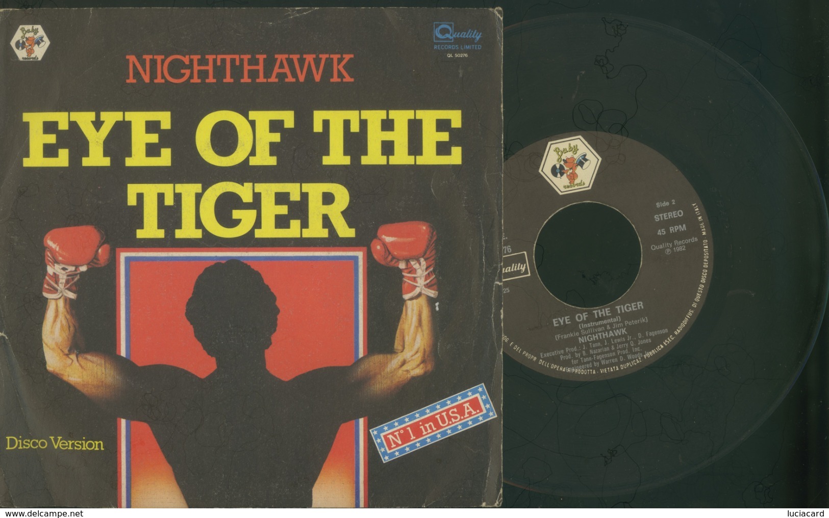 NIGHTHAWK -EYE OF THE TIGER- DISCO VINILE 45 GIRI - Disco, Pop