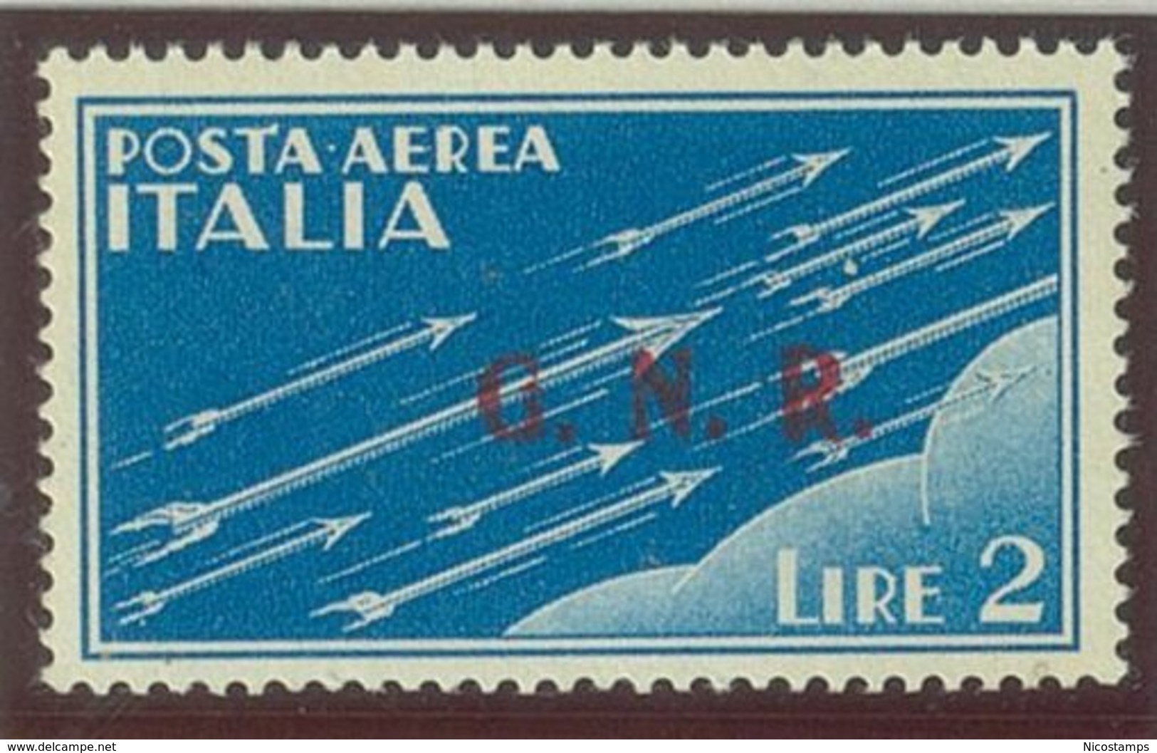 ITALIA REPUBBLICA SOCIALE ITALIANA (R.S.I.) SASS. P.A. 122/III   NUOVO - Poste Aérienne