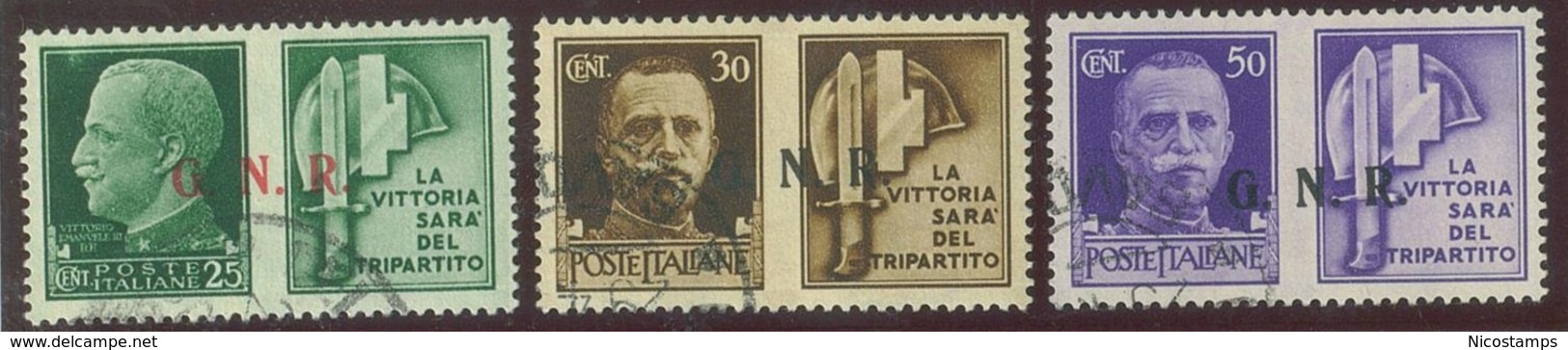 ITALIA REPUBBLICA SOCIALE ITALIANA (R.S.I.) SASS. P.G. 13/III - 24/III  USATI - Propaganda Di Guerra