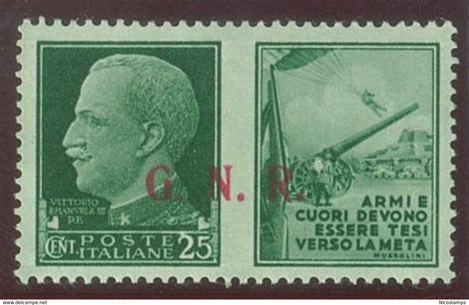 ITALIA REPUBBLICA SOCIALE ITALIANA (R.S.I.) SASS. P.G. 14/IIIed  NUOVO - Kriegspropaganda