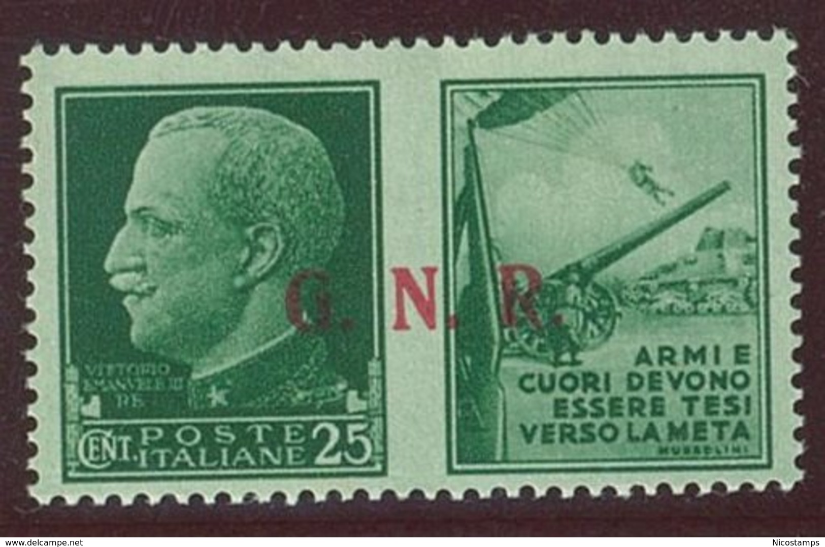 ITALIA REPUBBLICA SOCIALE ITALIANA (R.S.I.) SASS. P.G. 14/IIIef  NUOVO - Kriegspropaganda