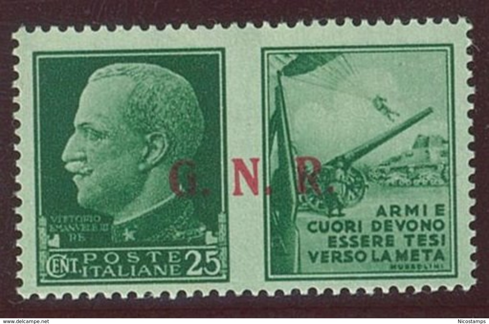 ITALIA REPUBBLICA SOCIALE ITALIANA (R.S.I.) SASS. P.G. 14/IIIef  NUOVO - Propaganda Di Guerra