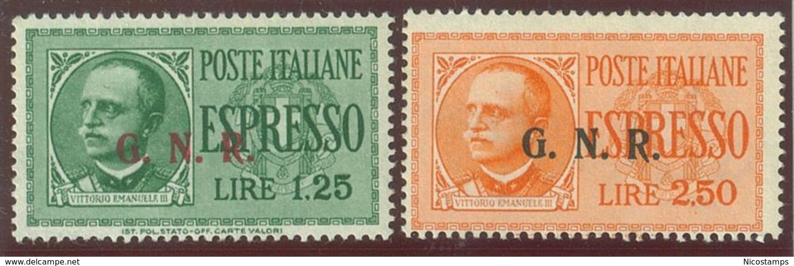 ITALIA REPUBBLICA SOCIALE ITALIANA (R.S.I.) SASS. ESP. 19/III - 20/III NUOVI - Posta Espresso