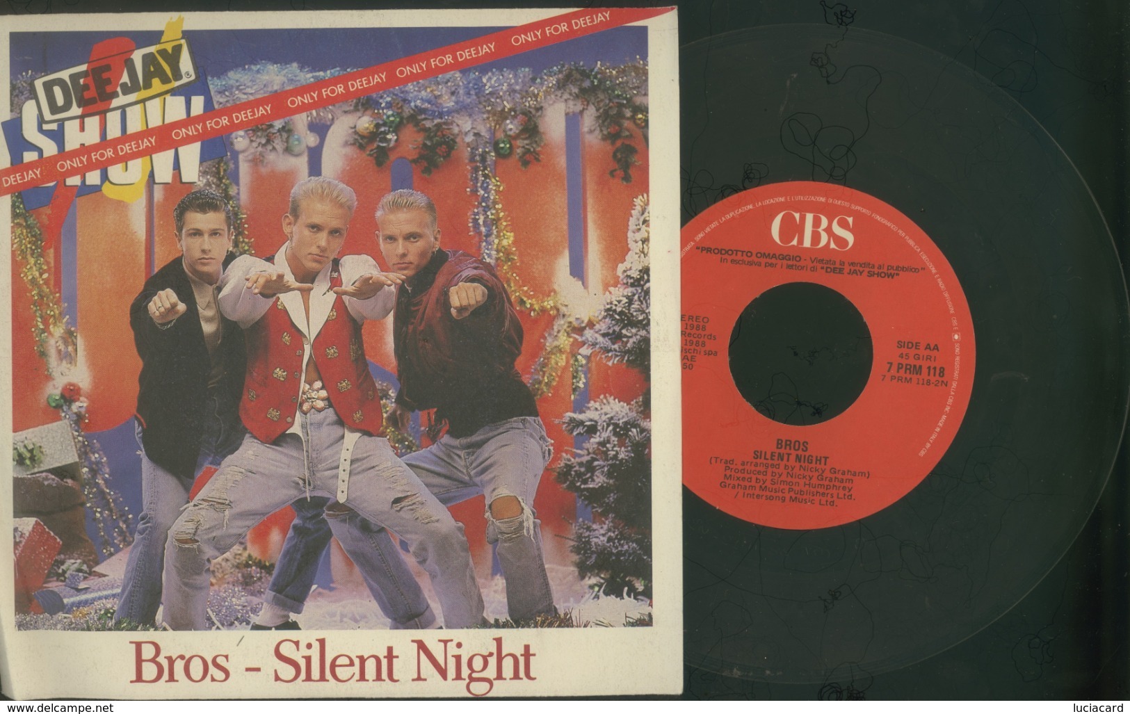 BROS -SILENT NIGHT -CAT AMONG THE PIGEONS -DISCO VINILE 45 GIRI - Dance, Techno En House