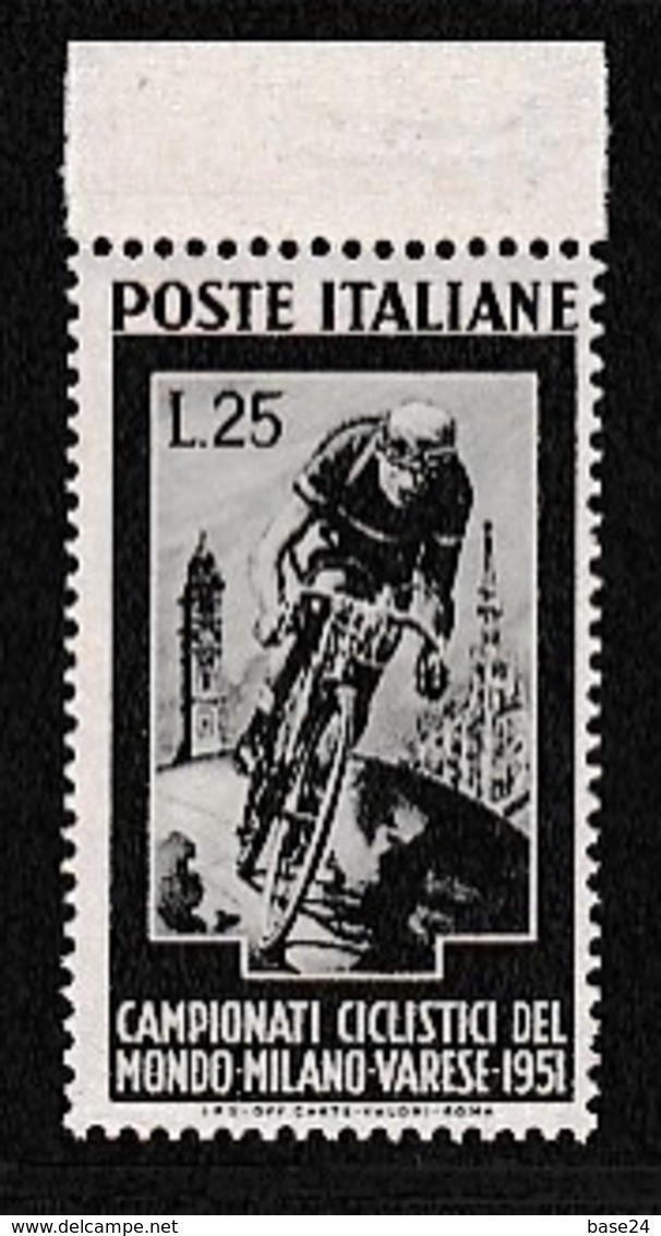 1951 Italia Italy Repubblica CICLISMO CYCLING Serie MNH** - Ciclismo