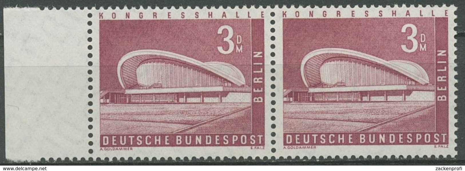 Berlin 1956 Berliner Stadtbilder Waagerechtes Paar 154 W Postfrisch - Unused Stamps