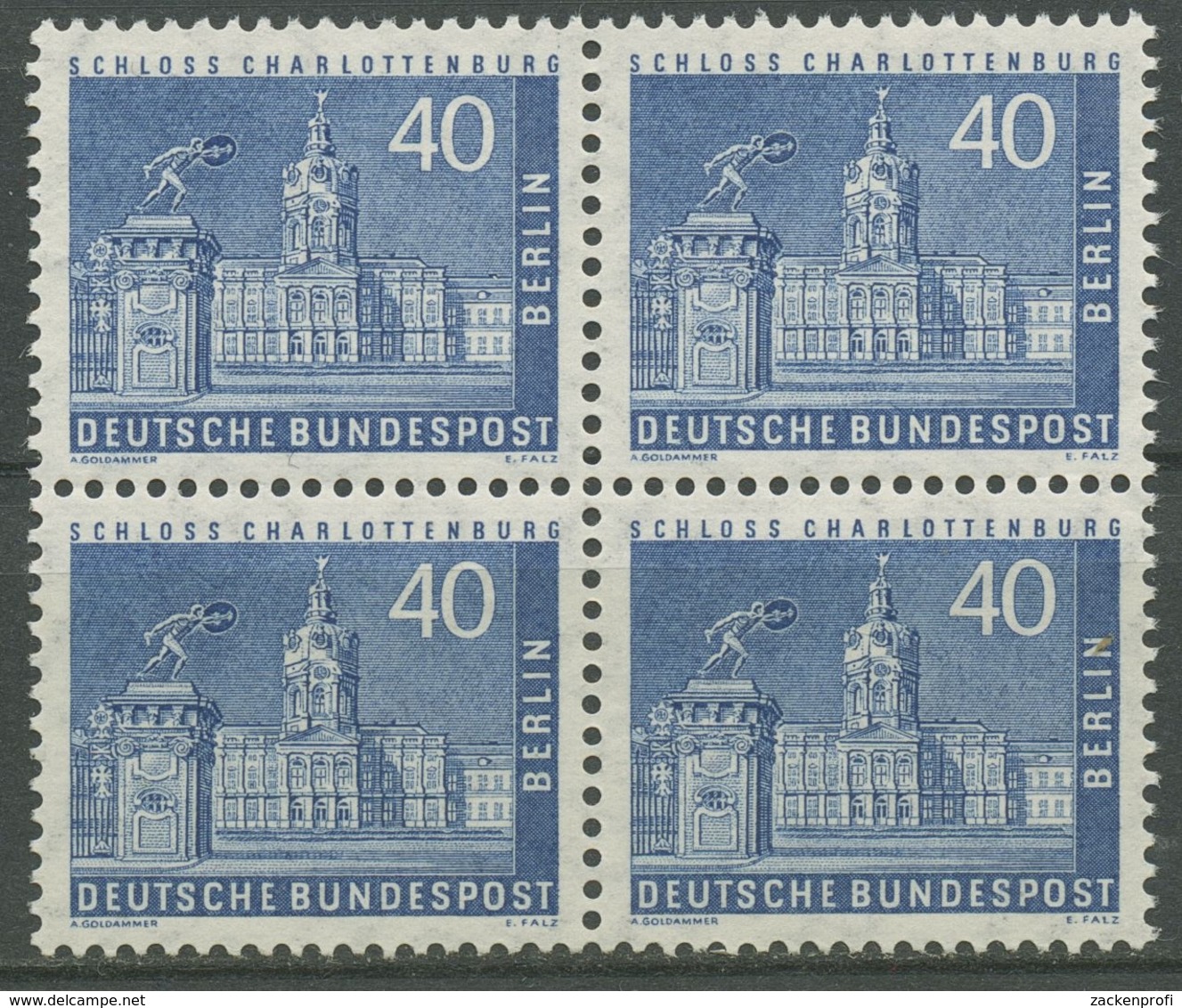 Berlin 1956 Berliner Stadtbilder 149 W 4er-Block Postfrisch - Ongebruikt