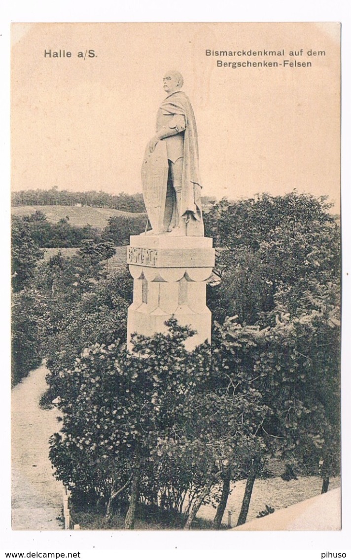 D-9917   HALLE : Bismarckdenkmal Auf Dem Bergschenken-Felsen - Halle (Saale)