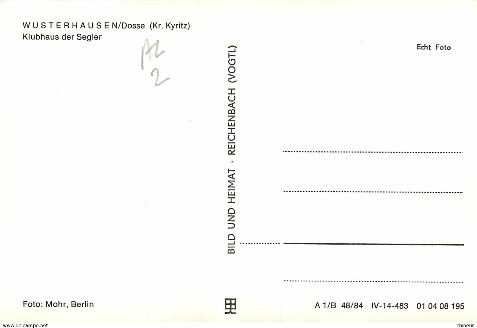 ALLEMAGNE WUSTERHAUSEN DOSSE  KLUBHAUS DER SEGLER - Wusterhausen