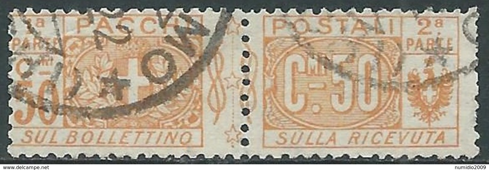 1914-22 REGNO PACCHI POSTALI USATO 50 CENT - RB14-9 - Paketmarken