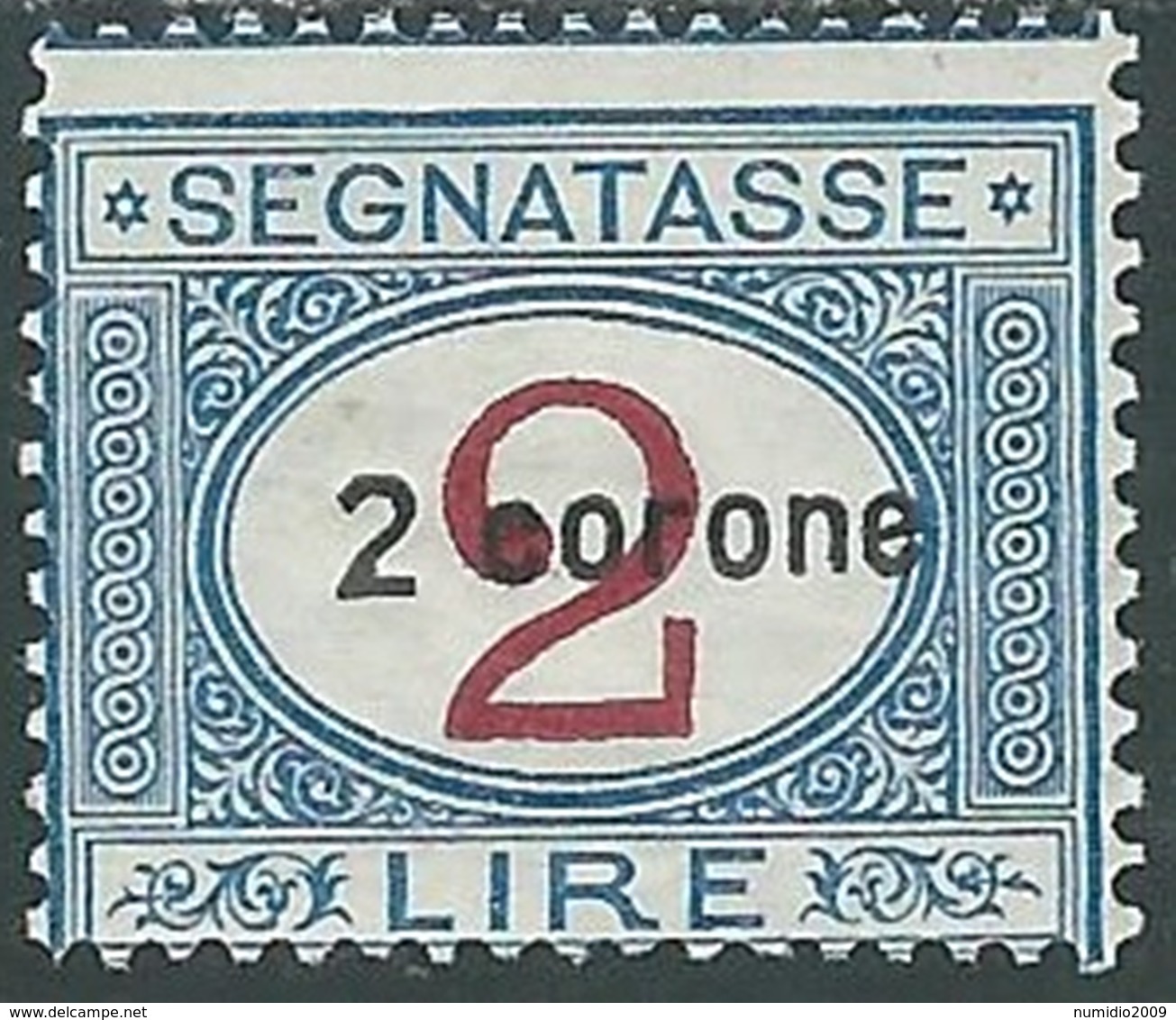 1922 DALMAZIA SEGNATASSE 2 COR MH * - RB8-9 - Dalmazia