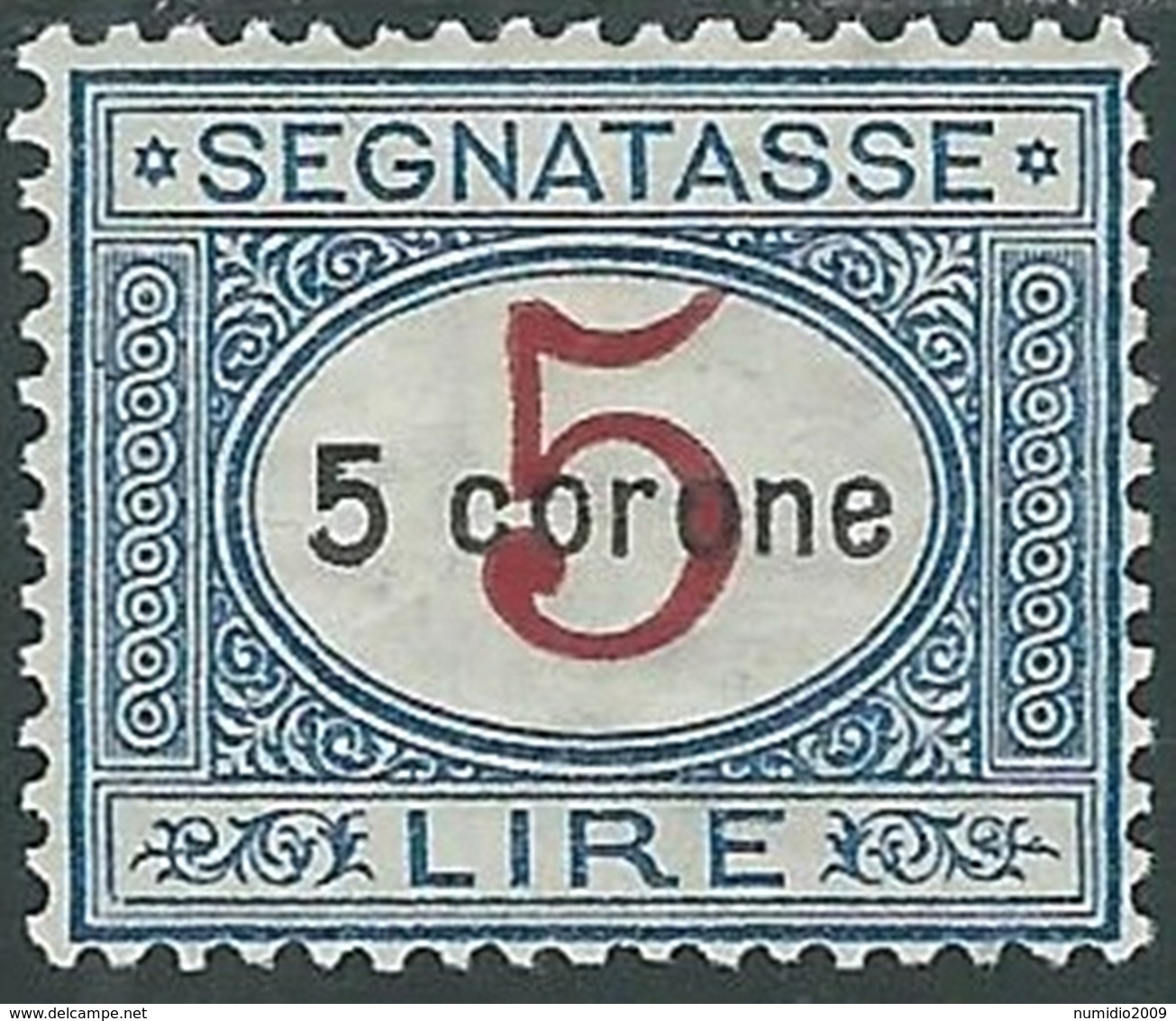 1922 DALMAZIA SEGNATASSE 5 COR MH * - RB8-9 - Dalmatie
