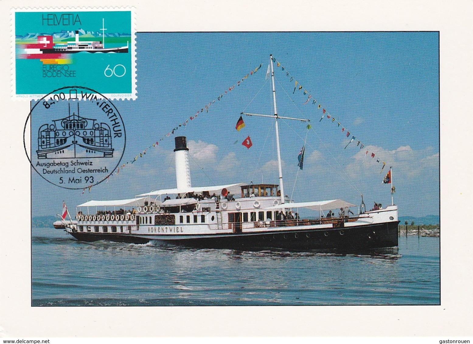 Carte Maximum Bteau Ship Boat Suisse 1993 - Cartes-Maximum (CM)