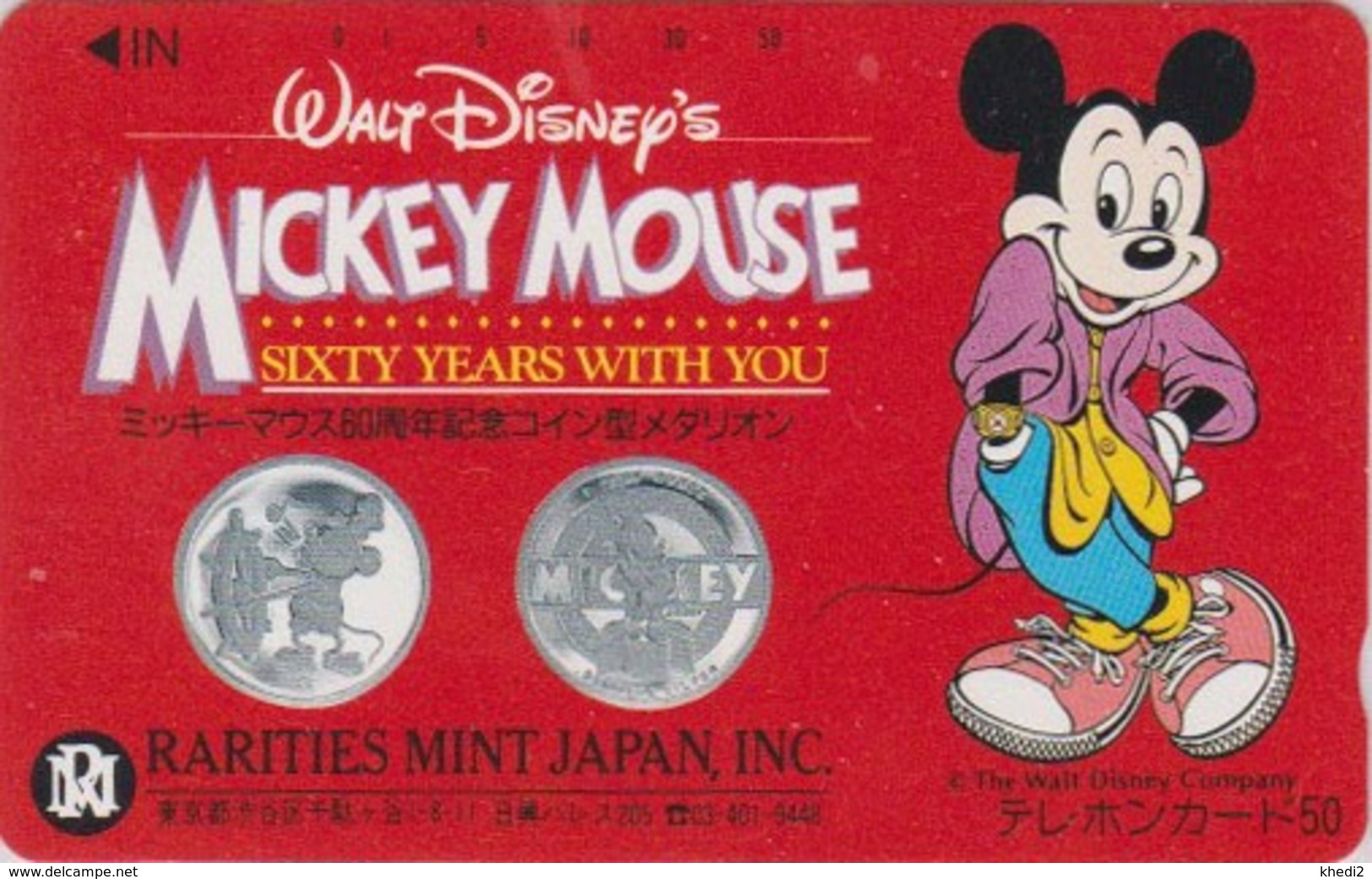 Télécarte NEUVE Japon / 110-51231 - DISNEY - MICKEY MOUSE ** SIXTY YEARS WITH YOU ** - Japan MINT Phonecard - Disney