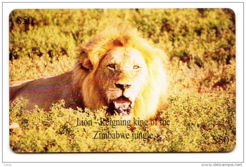 ZIMBABWE REF MV CARDS ZIM-25 50$ LION - Simbabwe