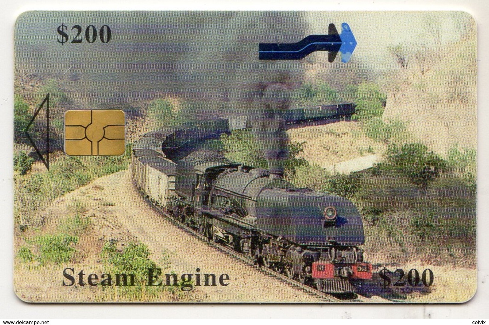 ZIMBABWE REF MV CARDS ZIM-31 200$ Steam Engine - Zimbabwe