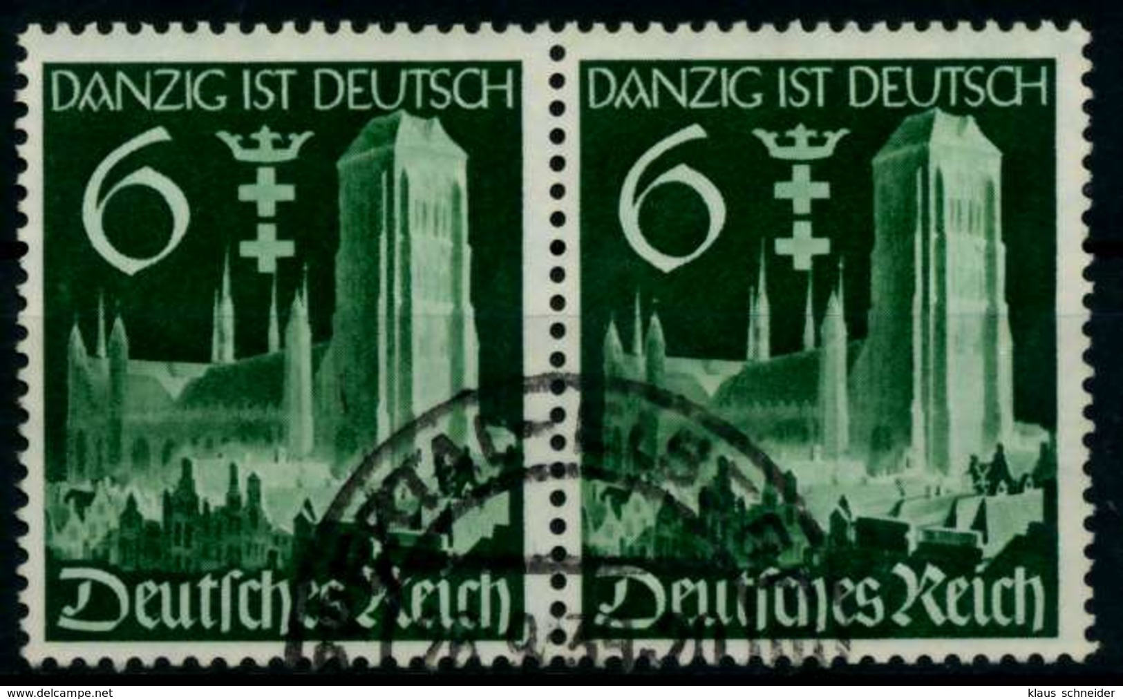 3. REICH 1939 Nr 714 Gestempelt WAAGR PAAR X85D93A - Gebruikt