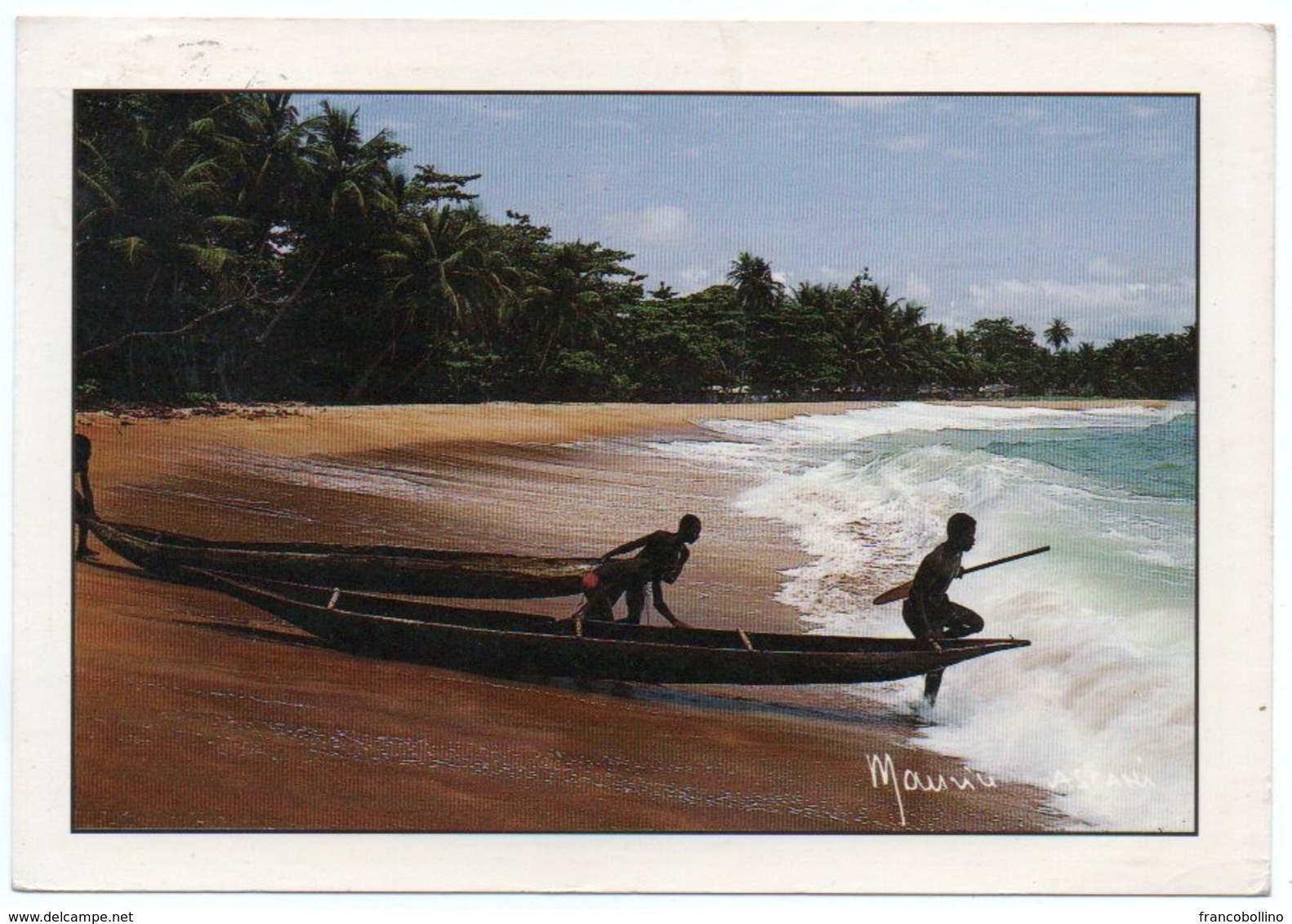 COTE D'IVOIRE-BOUBELE JEUNES PECHEURS SUR LA PLAGE DE TOHOLOU - Costa D'Avorio