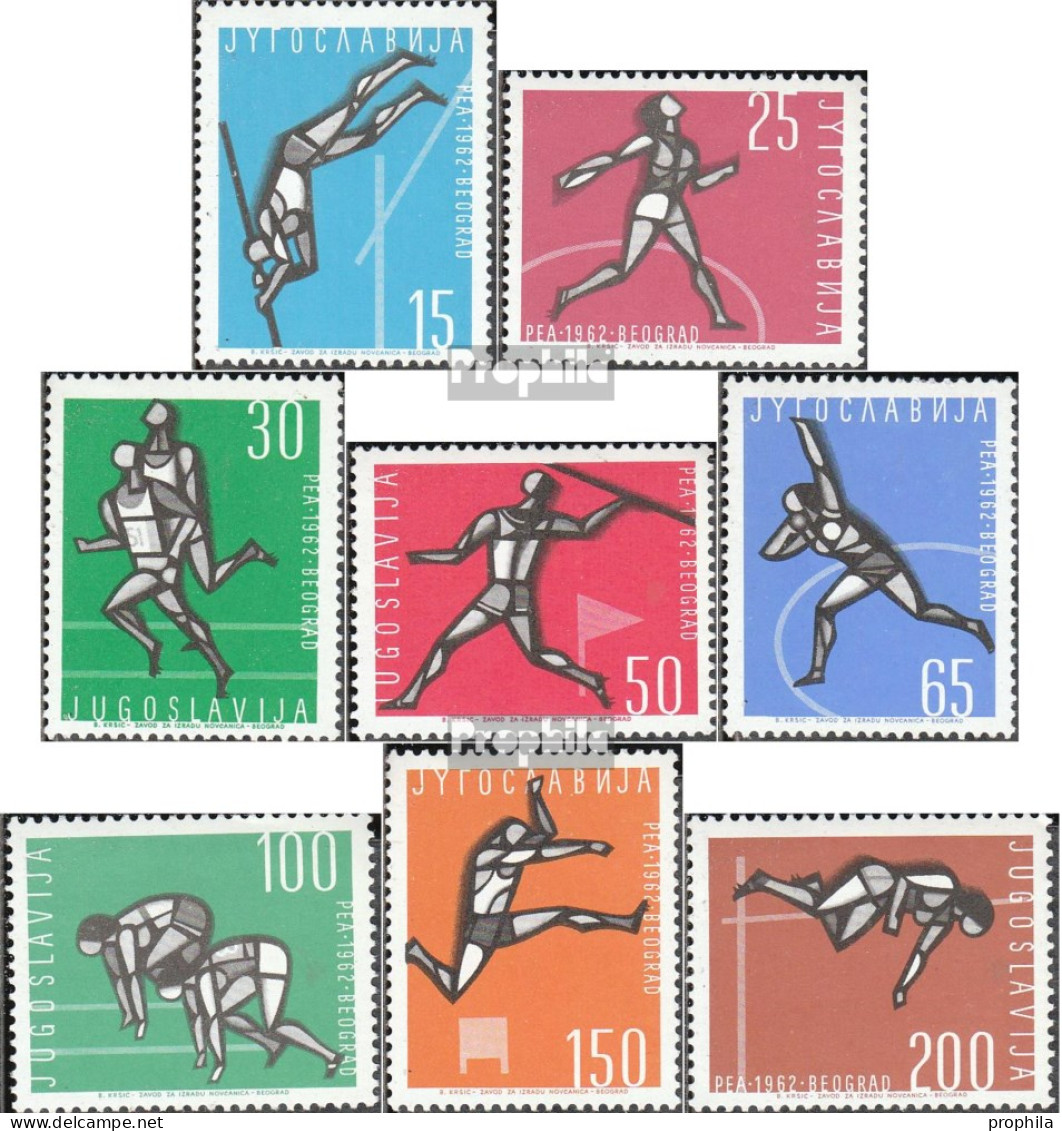 Jugoslawien 1016-1023 (kompl.Ausg.) Postfrisch 1962 Leichtathletik - Ungebraucht