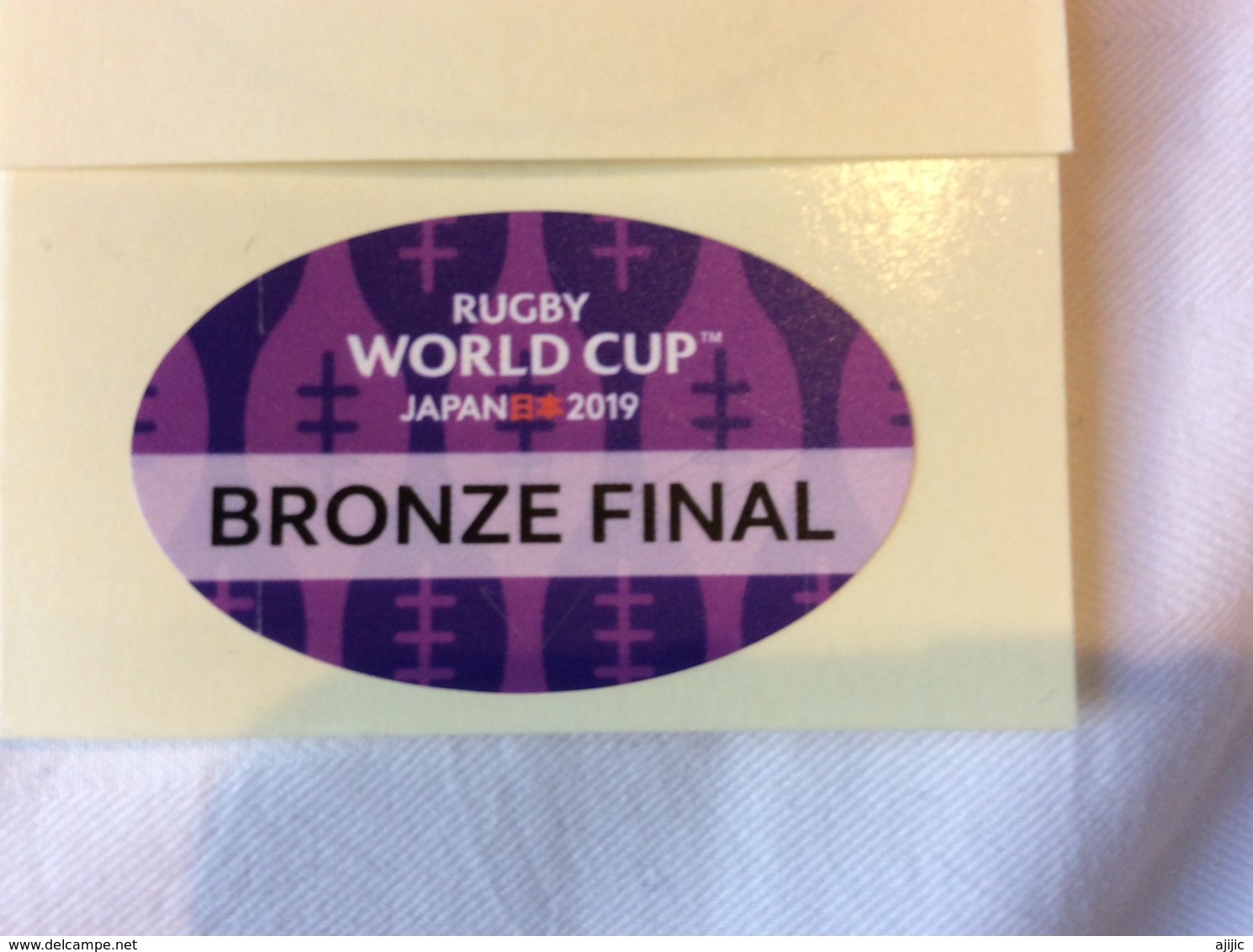 Rugby World Cup Bronze Final. Official Sticker ENTRY Tokyo Stadium .New-Zealand Wales - Tickets - Vouchers