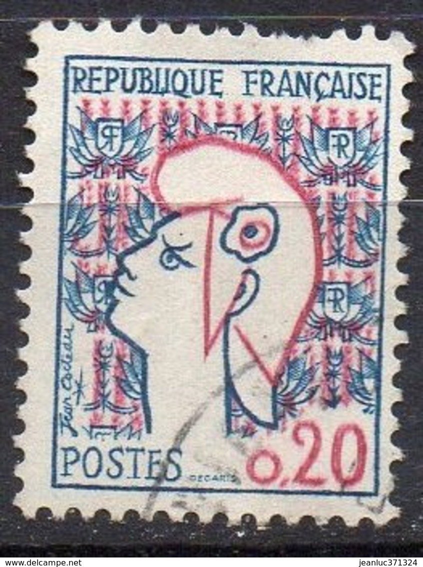 FRANCE N° 1282 O Y&T 1961 Marianne De Cocteau - 1961 Maríanne De Cocteau