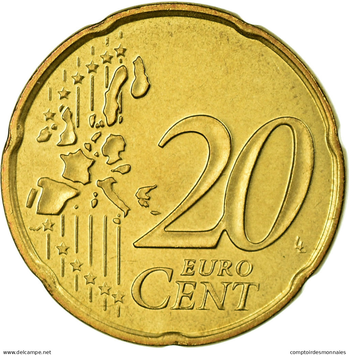 Monaco, 20 Euro Cent, 2002, SUP, Laiton, KM:171 - Monaco