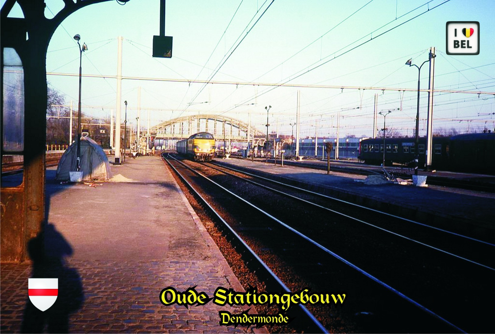 Set 6 Cartes Postales,transports, Train Stations, Belgium, Dendermonde, Oude Stationgebouw - Estaciones Sin Trenes