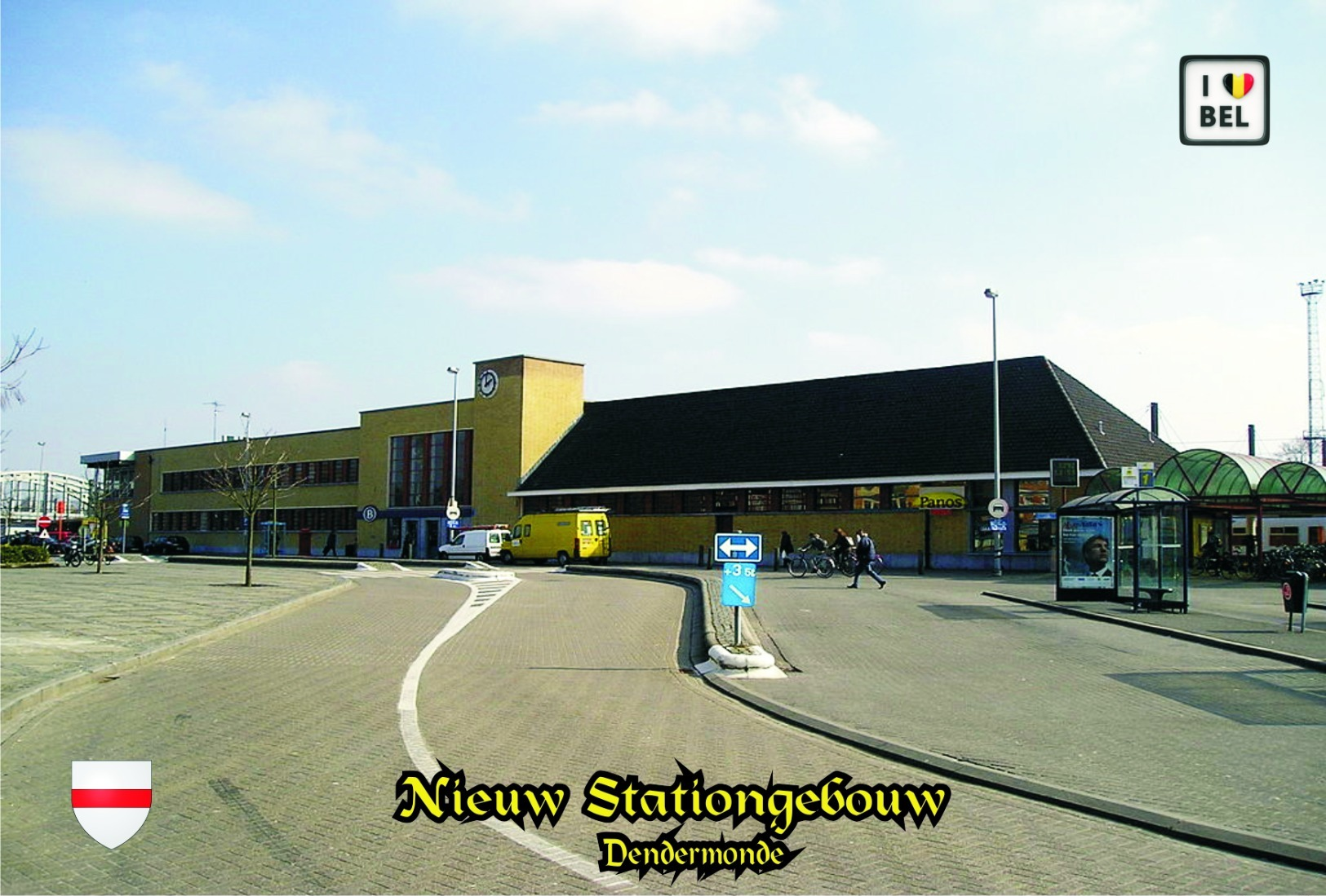 Set 6 Cartes Postales,transports, Train Stations, Belgium, Dendermonde, Nieuw Stationgebouw - Gares - Sans Trains