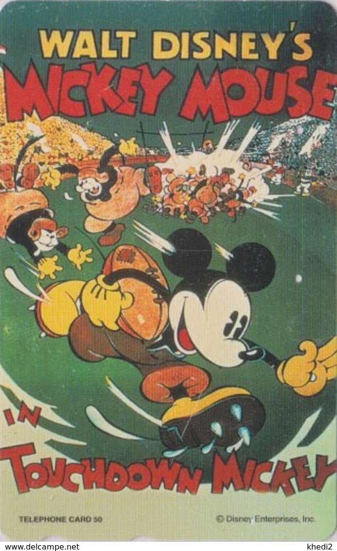 TC Japon  / 110-207846 - DISNEY - Série MOVIE POSTER COLLECTION M2 - ** TOUCHDOWN MICKEY ** - Japan Phonecard - Disney