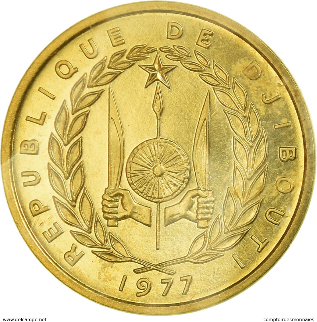 Monnaie, Djibouti, 10 Francs, 1977, Paris, ESSAI, FDC, Bronze-Aluminium, KM:E4 - Djibouti