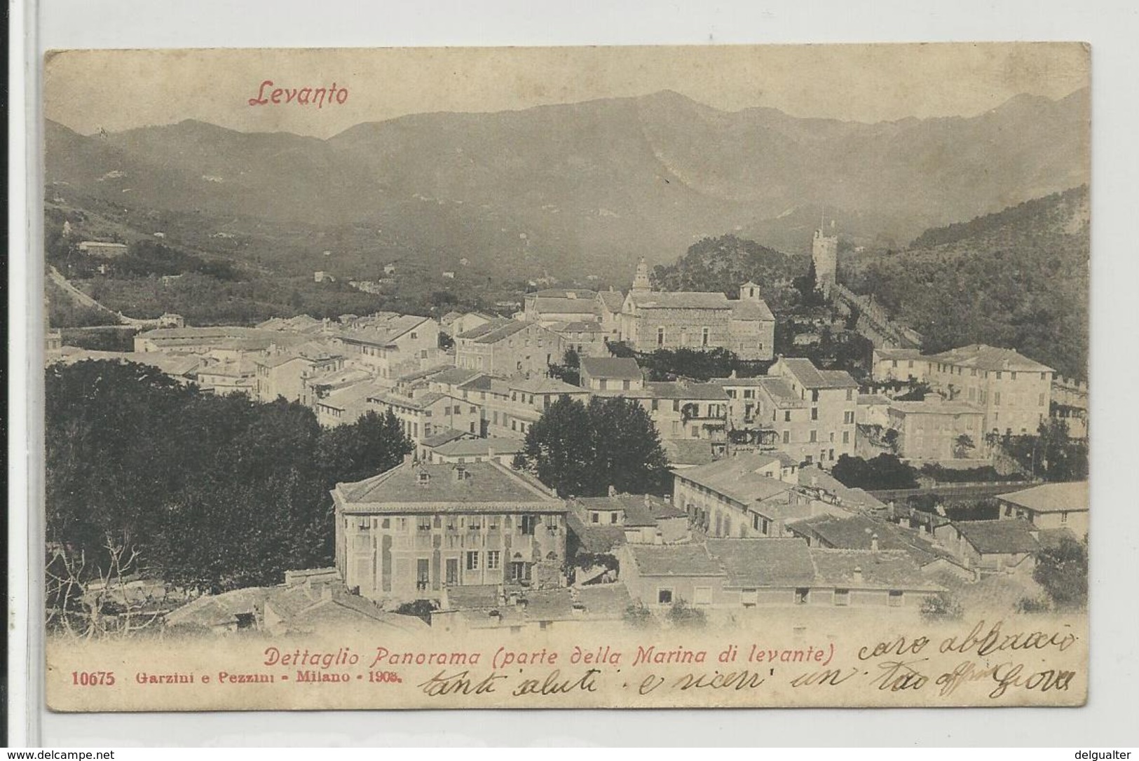 Levanto - Dettaglio Panorama (parte Della Marina Di Levante) - La Spezia