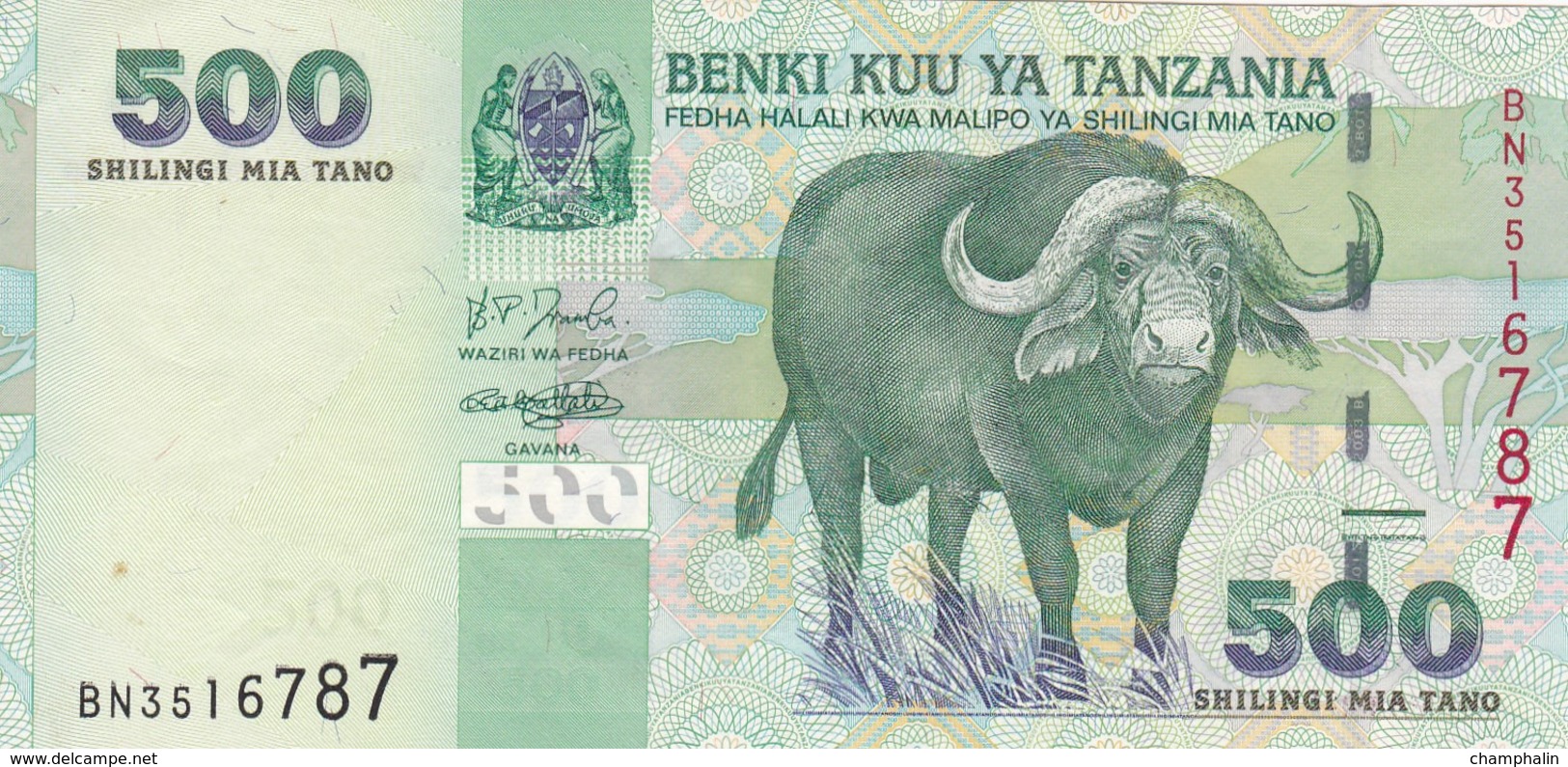 Tanzanie - Billet De 500 Shilingi - Non Daté - Presque Neuf - Tanzania